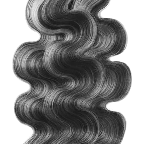 P1B Gray Body Wave Human Hair Bundles 14 14 14 Inch