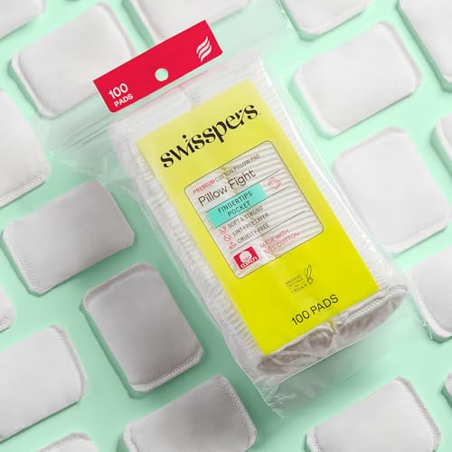 Swisspers Premium 100% Natural Cotton Skincare Pads, 100 Ct (Pack of 4)