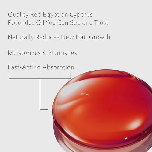 Egyptian Cyperus Rotundus All Natural Hair Removal Serum | Concentrated Pure Red Saad Oil | Hair Growth Inhibitor | Post-Wax Care | Natural Scent | Made in the USA.