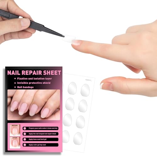 Veerlogix 1 Pack Clear Nail Repair Patches – 6 Sizes, Damaged Nail Fix Sheets