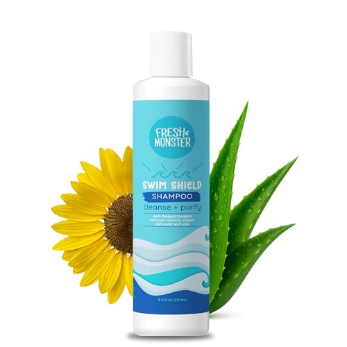 Fresh Monster Swim Shampoo for Kids ? Clarifying Shampoo for Chlorine & Salt Water Removal ? Tear-Free, Sulfate-Free, Gentle Post-Swim Hair Wash for Swimmers, 8.5 oz