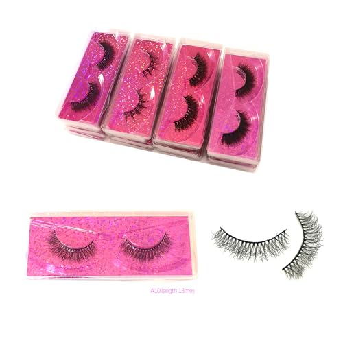 3D Mink Lashes 10 Pairs - Natural Fluffy Eyelashes