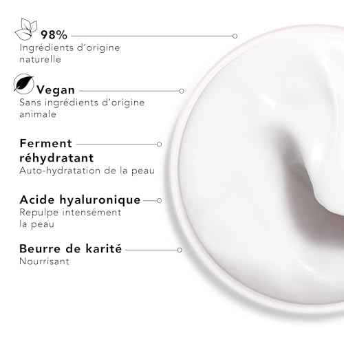 Lierac Rehydrating Radiance Face Cream - Hydrating Formula, Face Moisturizer Cream for Woman, Fine Lines, Hydrating, Smooths Skin with Hyaluronic Acid, Sensitive Skin - 50ml