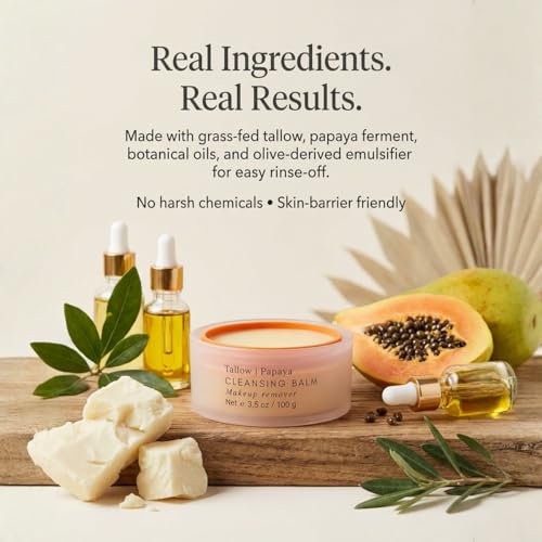 Tallow Cleansing Balm - Natural Makeup Remover for Sensitive Skin