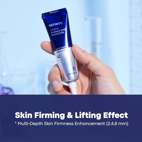 Retinol 2500 IU Wrinkle-Shot Perfector ? 7-Day Intensive Anti-Aging Dark Spot Cream | Bakuchiol & Retinol K-Beauty Treatment (0.5 fl oz / 15 ml)