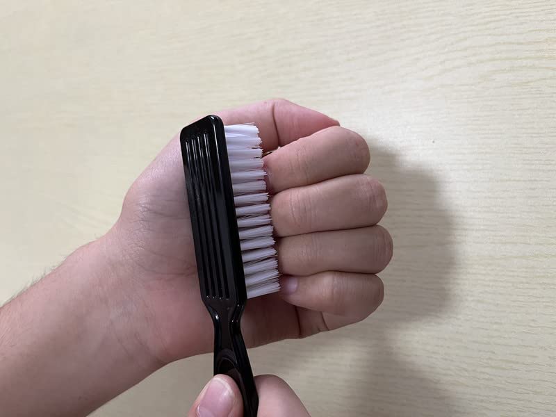 Handle Grip Nail Brush Set - Black 6-Pack for Manicure & Cleaning