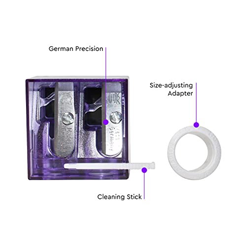 Kokie Dual Makeup Pencil Sharpener with German Steel Blades & Cleaner