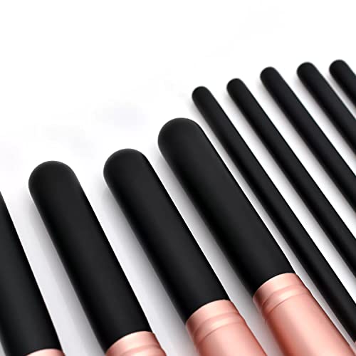 Professional Premium Makeup Brush Set 14-piece Matte Rose Gold Foundation Eye Shadow Concealer Blush Brush & Vegan