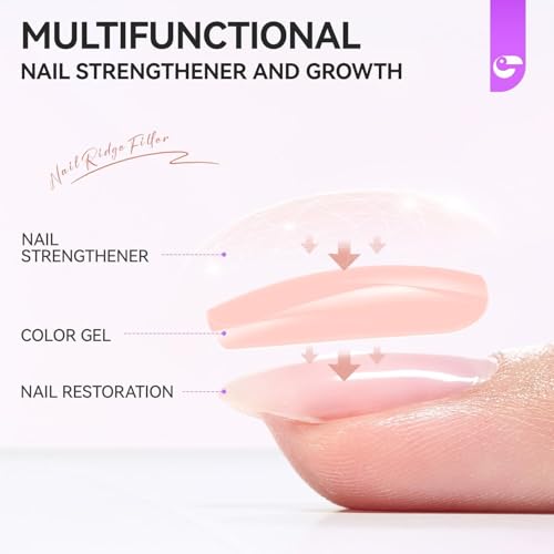 Gelike EC 6-in-1 Natural Nail Hardener & Growth Strengthener - Nude Blush