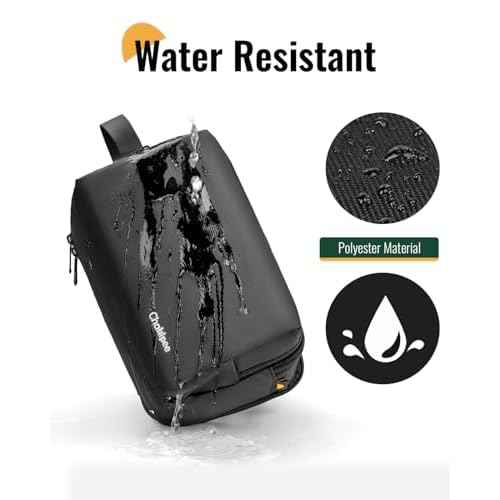 Toiletry Bag for Men - Travel Toiletries Organizer Dopp Kit Water Resistant Shaving Bag for Toiletry Accessories, Lightweight Cosmetic Bags with Zippers, Bathroom Essentials (Black)