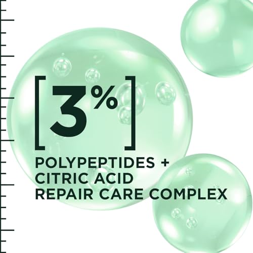 Garnier Fructis Hair Filler Fullness Repair Shampoo, Volumizing Shampoo with Polypeptides and Hair Repair Complex for Thin, Weak Split Ends, 10.1 Fl Oz