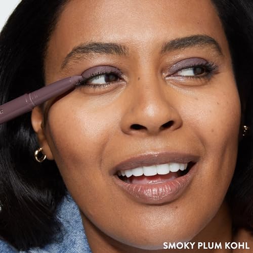 LAURA GELLER NEW YORK Kajal Longwear Kohl Eyeliner Pencil - Smoky Plum Kohl - Caffeine and Vitamin E - Smooth & Blendable Liner - Built-In Sharpener