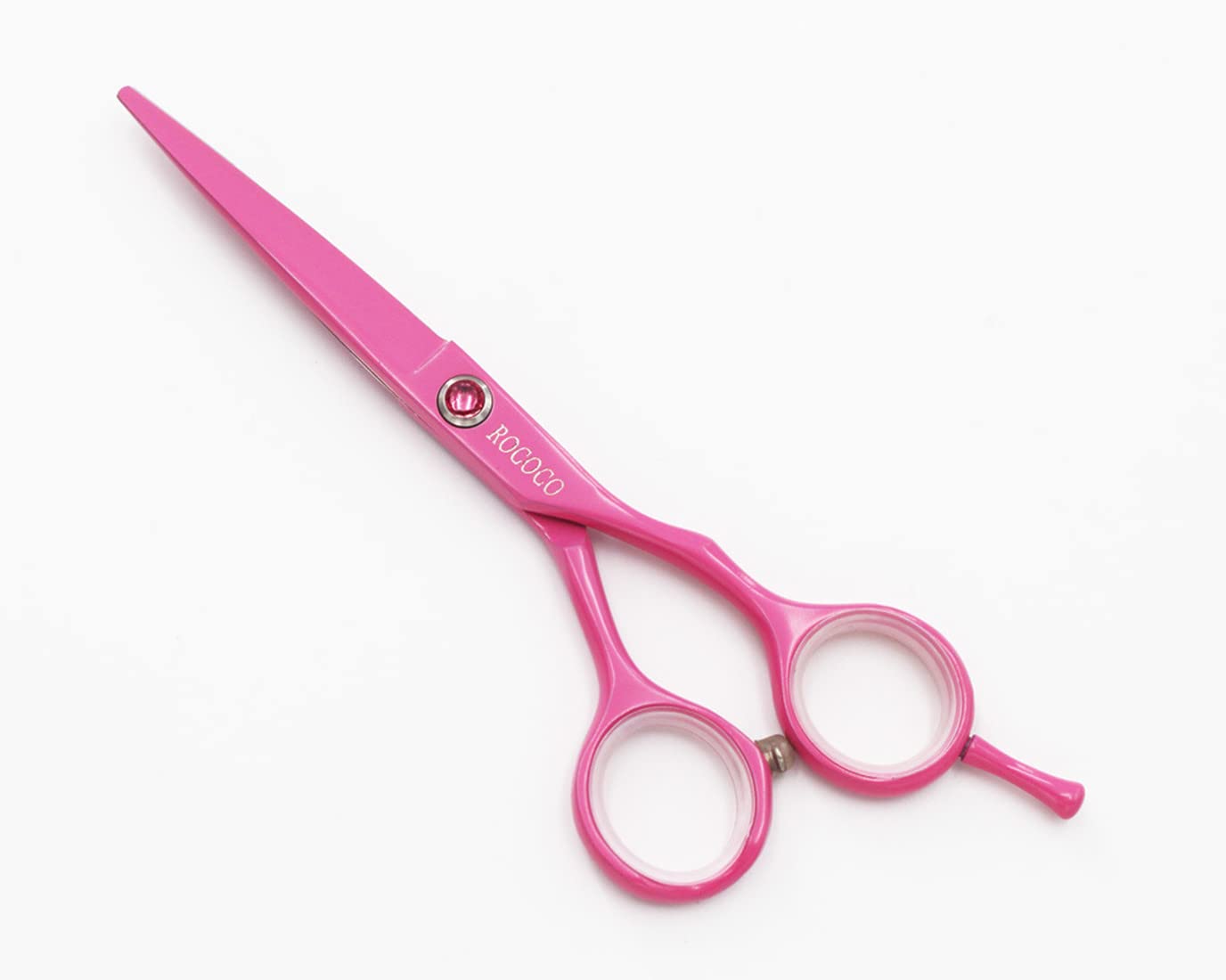 ROCOCO Professional 5.5 inch Pink Salon Hair Cutting Scissors and Hair Thinning Shears with Razor for Female Hairdresser(Pink)