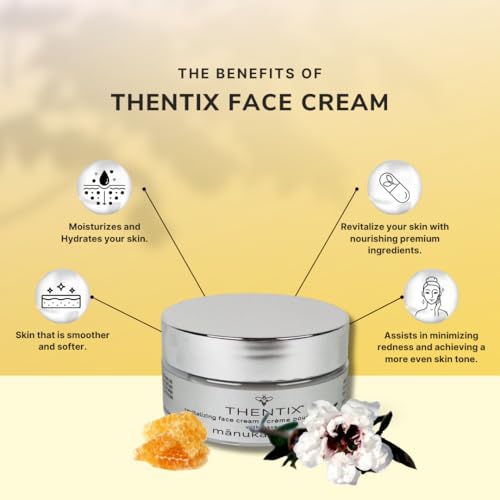 Face Cream with Manuka Honey, Moisturizer for Dry, Sensitive Skin, 2oz, Suitable for Women & Men