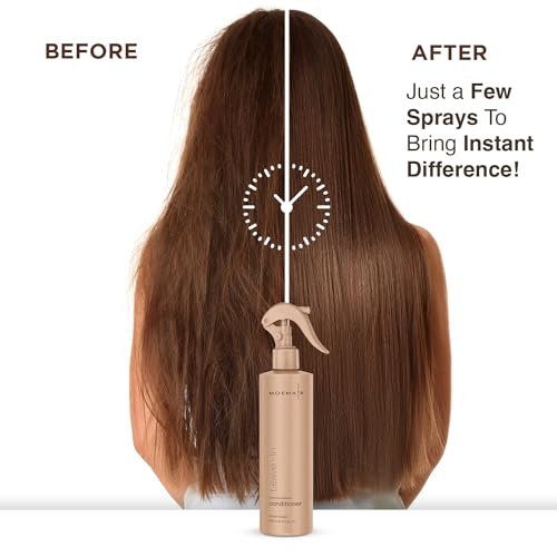 MOEHAIR Leave-In Conditioner Spray for Frizzy Hair 12 Fl Oz | Detangling & Moisturizing, Protein-Infused