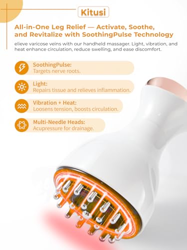 Leg Massager for Circulation & Pain Relief, Varicose Veins Support, Heat & Vibration