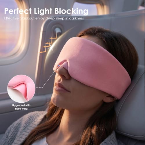 Sleep Mask for Women & Men - Light Blocking Eye Mask, Soft Breathable