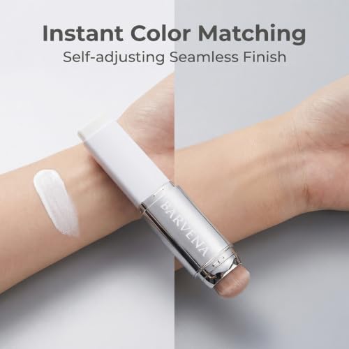 Color Changing Foundation Stick with Brush - Full Coverage, Long-Lasting BB Cream for Mature Skin