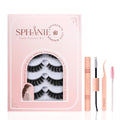 Wispy Volume Strip Lashes 18mm Cat Eye Faux Mink 5 Pairs