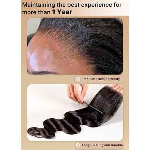 Triippy Raw Hair 2x6 HD Lace Closure Body Wave More Less Shedding than Regular Virgin Hair, 0.10mm Ultra-Thin 2x6 Swiss Real HD Lace with 100% Raw Cambodian Human Hair 20 Inches