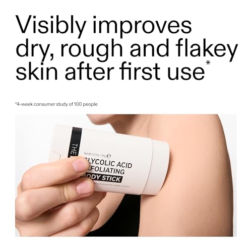 Glycolic Acid Exfoliating Body Stick - Smooth Rough Skin, Fragrance-Free