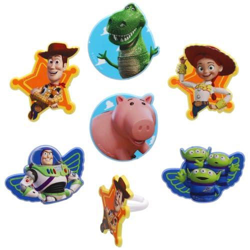 Toy Story Cupcake Rings - 24 Pack of Character Decorations