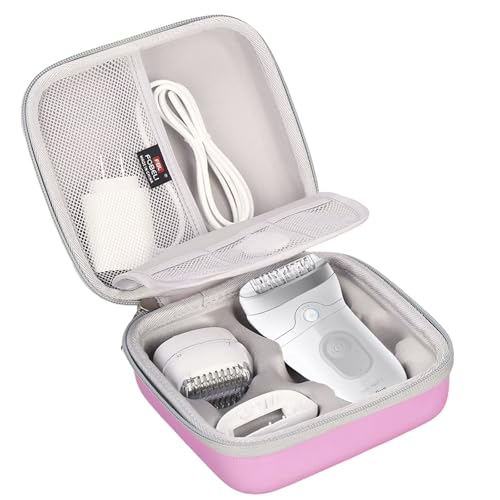 FBLFOBELI EVA Hard Case Compatible with Braun Silk-?pil 7 SE7-041/SE7-141/Silk-?pil 5 5-620/5 SE5-230/Silk-?pil 9 9-890/9 9-880/9 9-720 Epilator Facial Hair Removal (Purple)