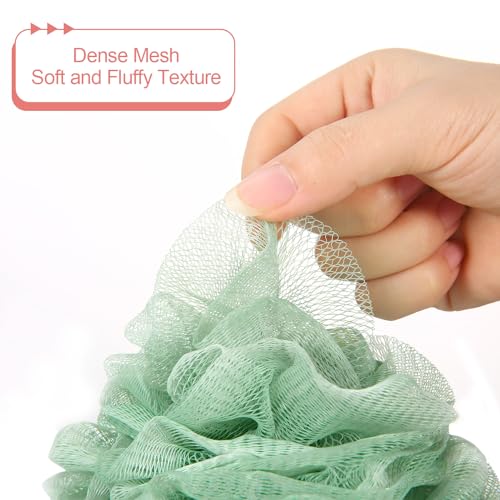 Loofah Sponge Pack of 4 with Handle - Deep Cleansing Body Scrubber