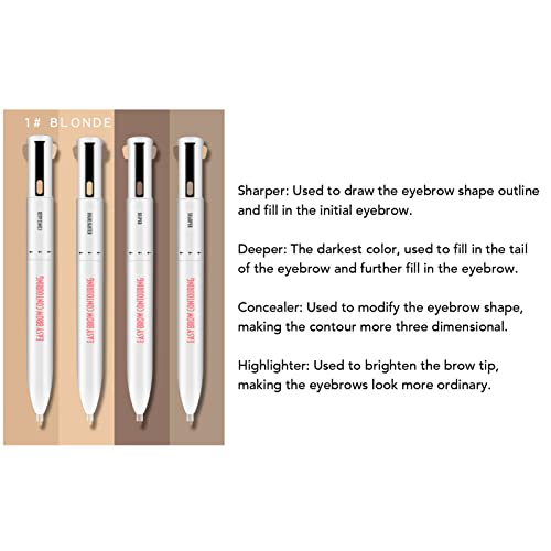 4-in-1 Eyebrow Pencil Pen - Brow Shaping & Highlight Tool