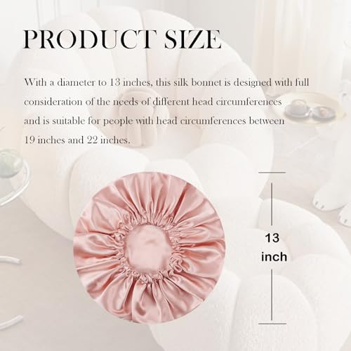 Satin Bonnet Double Layer Silk Sleeping Cap for Natural Curly Hair