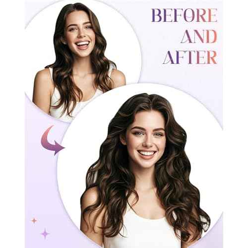 LaaVoo Weft Hair Extensions Human Hair Brown Weft Extensions Real Human Hair Silky Straight Sew in Hiar Extensions Dark Brown Mix Light Brown Balayage Short 14 Inch 80g