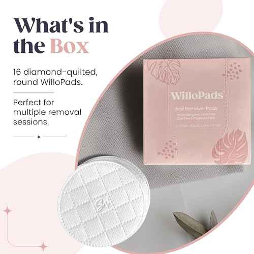 UPDATED Willopad Refills for Willowash Acrylic Nail Remover - 16 Count - Round - Willopads