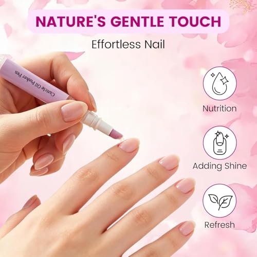XWB 2-in-1 Cuticle Oil Pusher Pen - Hydrating Nail Care Tool