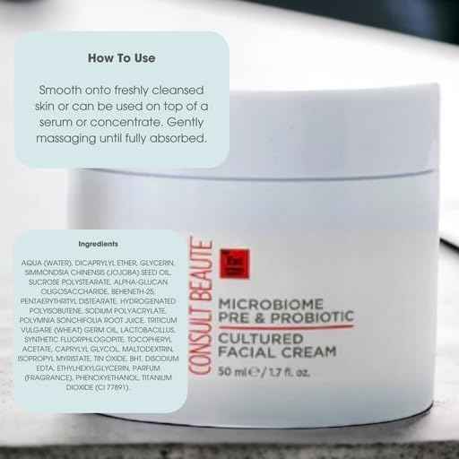 Consult Beaute MICROBIOME Pre & Probiotic Cultured Facial Moisture Cream - Nourish & Balance Skin - Lactobacillius - 1.7 oz