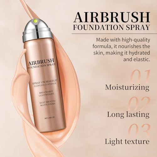 Airbrush Foundation Spray - Full Coverage Liquid Makeup