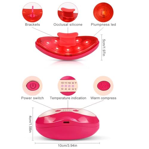 Red Light Lip Plumper with Heat – USB Rechargeable