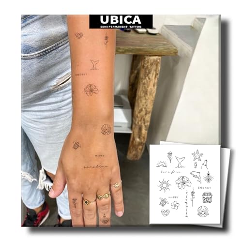 Tropical Semi-Permanent Tattoos - Waterproof Temporary Tattoo Designs