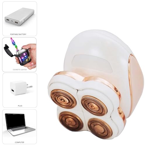 Women's Electric Leg Shaver - Painless Rechargeable Razor with LED Light