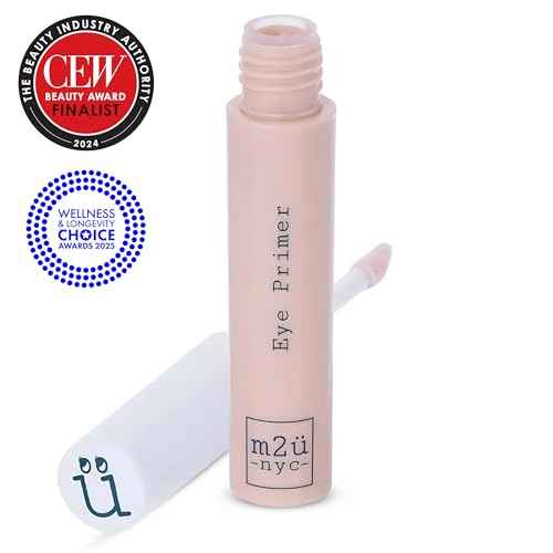 M2U NYC Hydrating Eye Primer ? Preps Eyelids for Intense Eyeshadow Colors, Long-Lasting, Crease-Free Wear, Smudge-Proof, Lightweight Eye Shadow Primer - Non-Greasy Gripping Formula for Wrinkle-Filling