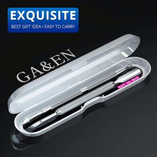 Silver Metal Cuticle Pusher & Scraper Tool Set - 2 Pieces for Nail Care