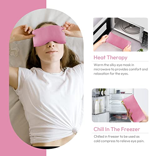 Eye Pillows for Relaxation & Sleep - Weighted Yoga Pillow 2 Pack