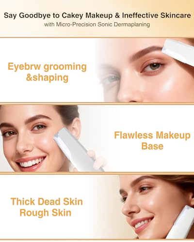 Sonic Dermaplane Razor for Women with 3 Speeds & LED Light