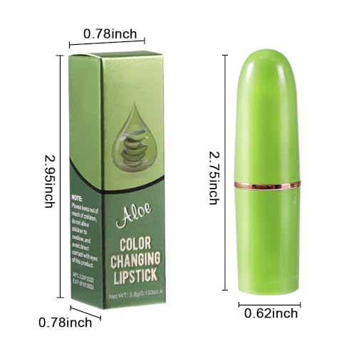 5 Pcs Aloe Strawberry Peach Red Cherry Avocado Color Changing Lipstick Set, Magic PH Mood Lipstick Long Lasting Moisturizing Lip Balm, Temperature Color Changing Lip Gloss,Hydrating Lip Care for Women