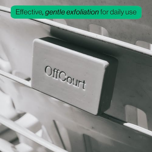 OffCourt Exfoliating Bar Soap ? Whole Body, Deep Cleansing and Hydrating Soap for Men & Women - All Skin Types - Non-Drying Bar - Fresh Citrus Scent (5oz, 1 Pack)