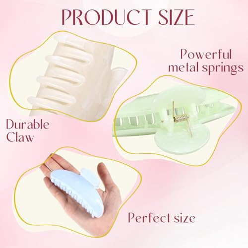 Knitgrip 20 Pcs Large Acrylic Hair Claw Clips, 4.1 Inches