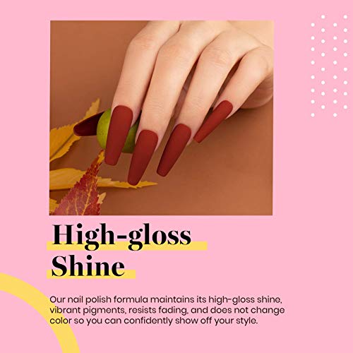 Beetles Dark Red Gel Polish - Blanchett Maroon 15ML, Creme Red Variation