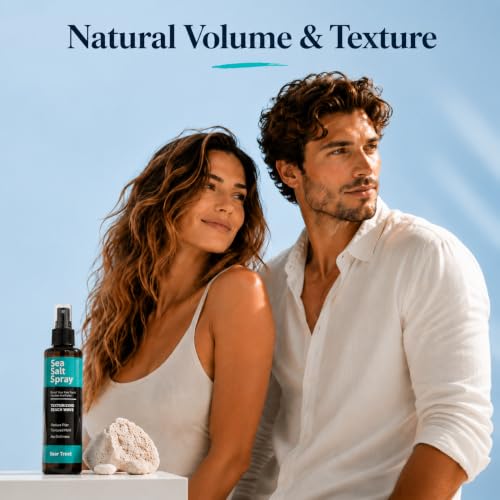 Hydrating Sea Salt Spray for Hair – Beach Waves & Anti-Frizz, 5 fl oz