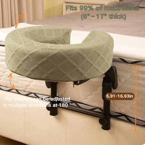 Adjustable Massage Headrest for Bed with Memory Foam Pillow