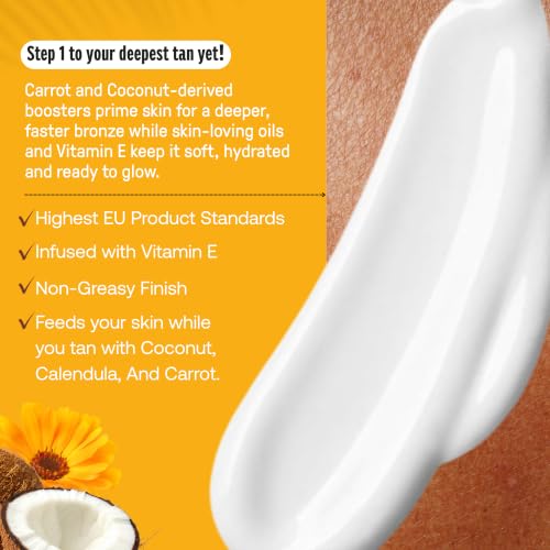 Carroten Turbo Tan Intensifier - Tanning Primer with Wipe, 5 oz, Deep Bronze