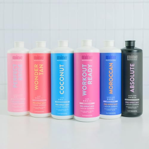 MineTan Professional Spray Solution | Tanning Treatments Collection - Airbrushed Finish, Streak Free Tan Results, Vegan Friendly, PETA-Approved